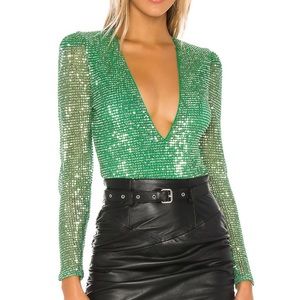 Green h:ours studio bodysuit from revolve